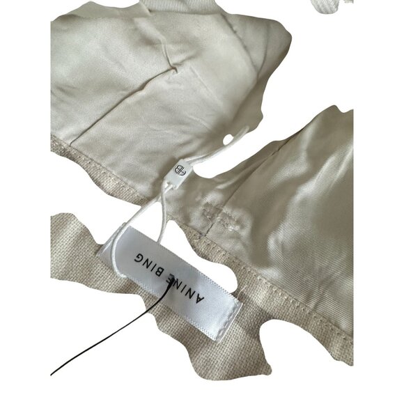 ANINE BING Beige Tan Zebra Print High Waist Belted Shorts Size 36 / US 6 - Picture 11 of 11